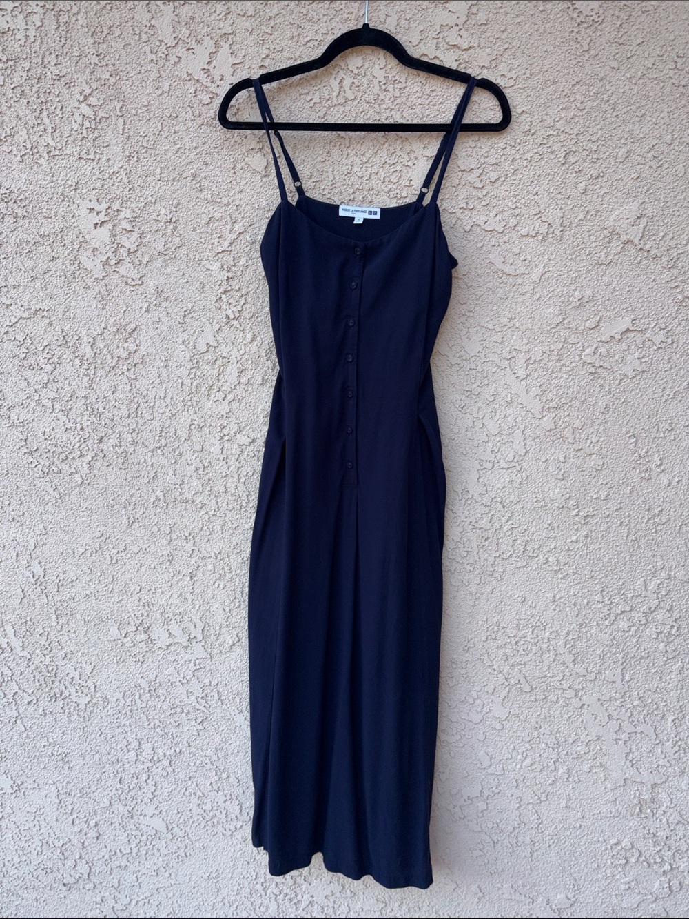 Uniqlo navy spaghetti-strap maxi dress